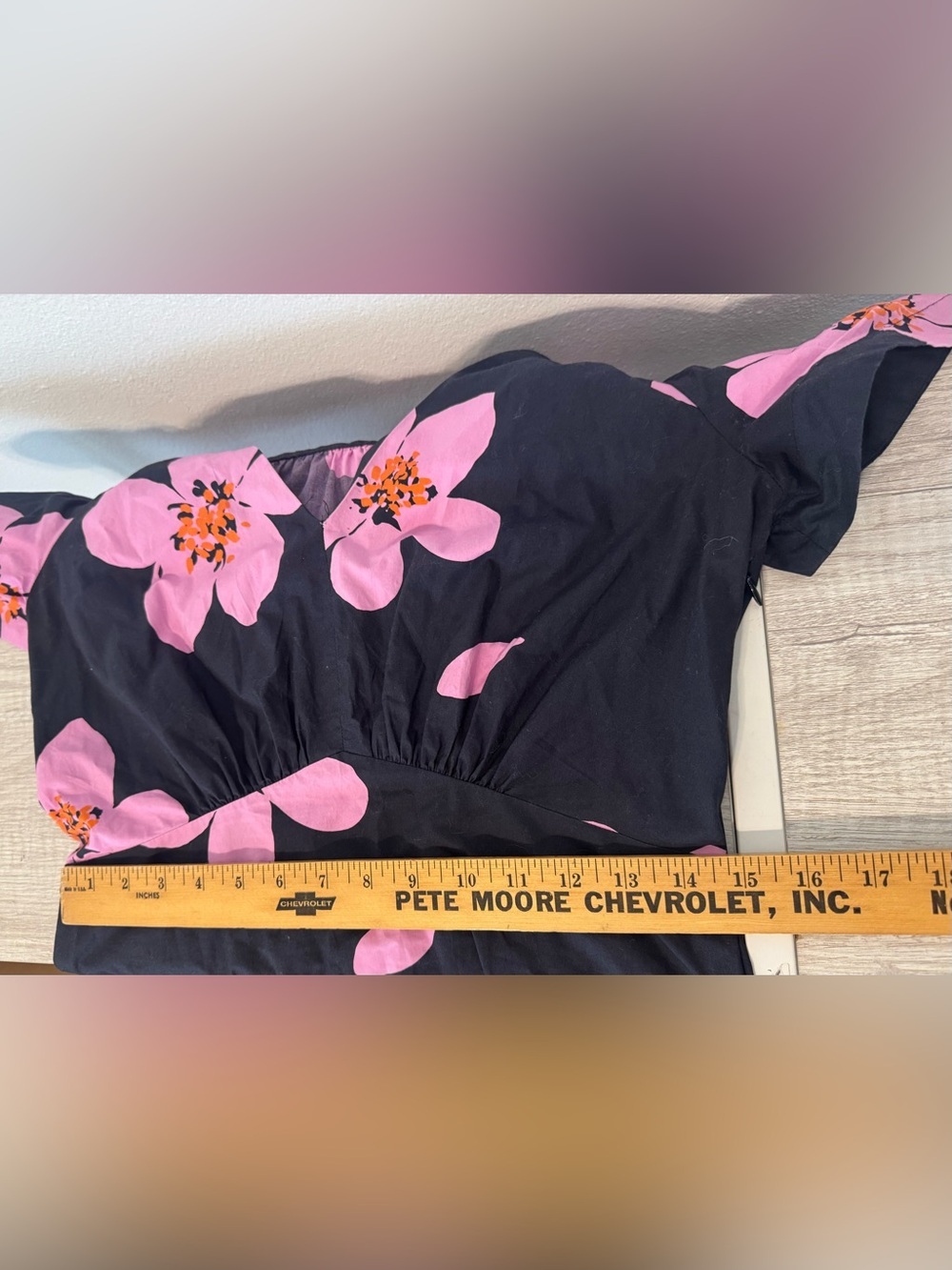 Kate Spade Grand Flora Fit n Flare Mini Dress Voluminous Sleeves Cocktail Size 8 - Picture 5 of 8